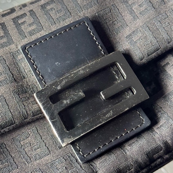Fendi Vintage Canvas Mini Baguette in Black - Picture 5 of 11
